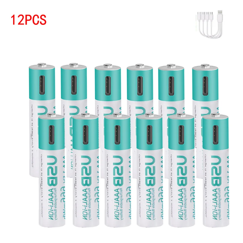 kuugro USB 1,5 V AAA oplaadbare lithium-ionbatterijen 666 mWh 1,5 V aaa Li-ionbatterij
