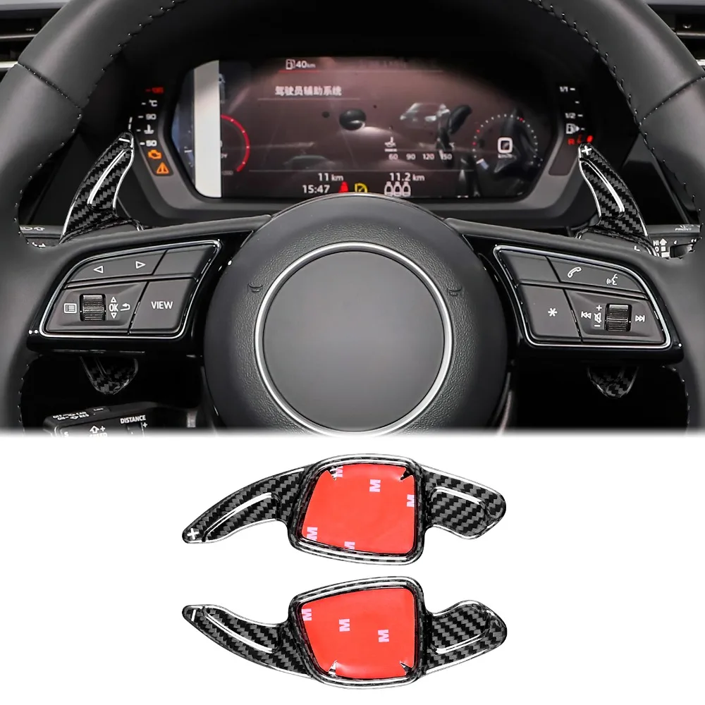 levier-de-vitesse-de-voiture-en-fiber-de-carbone-pour-audi-a3-a4-s4-b9-facelift-a5-facelift-a6-a7-a8-accessoires-d'interieur-de-direction-de-roue-automatique