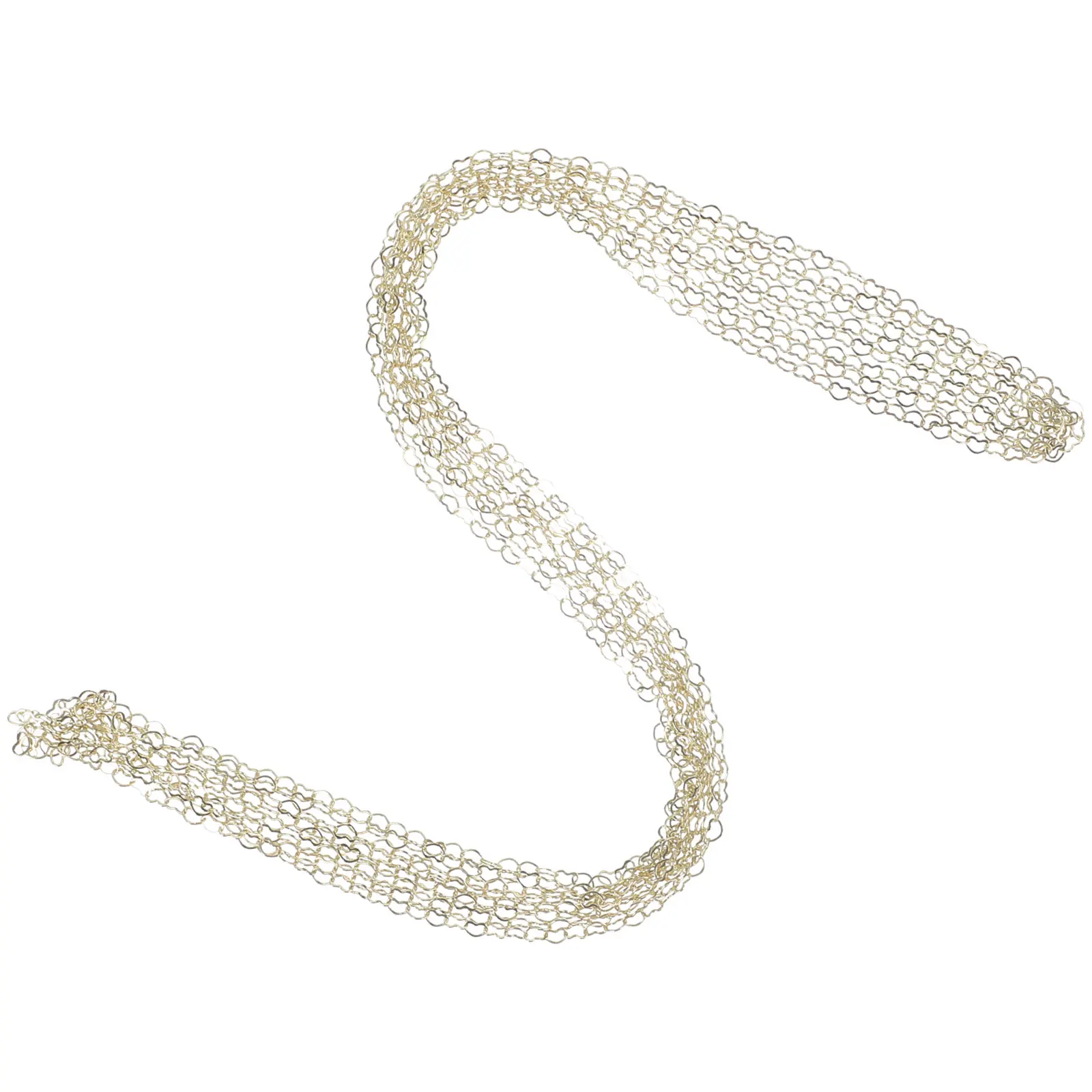 

DIY Heart Shape Jewelry Chain Kit Metal for Bracelet Necklace Making 3m Length Golden Color Non Fading