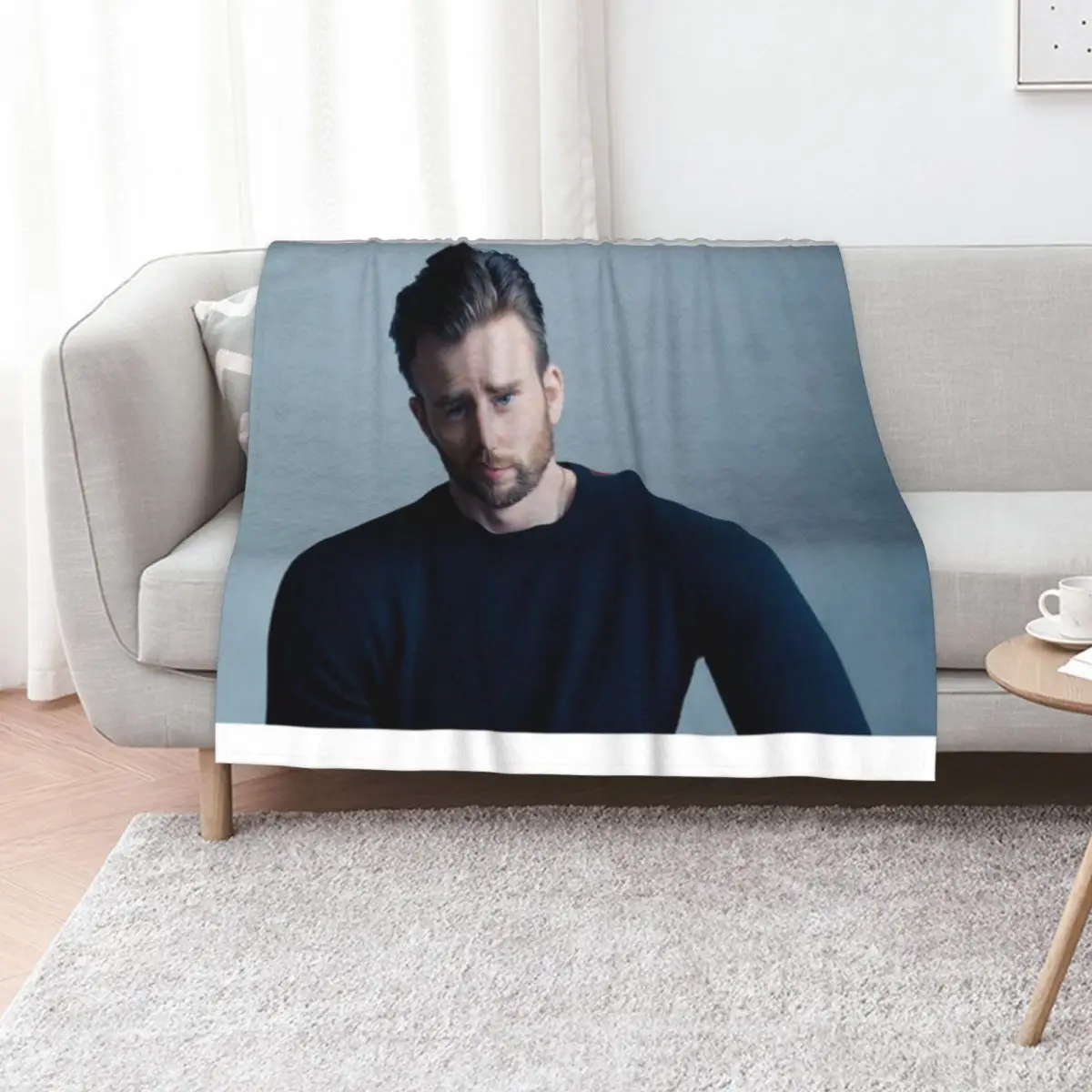 

chris evan Throw Blanket Flannel Winter beds Soft Big Multi-Purpose Blankets