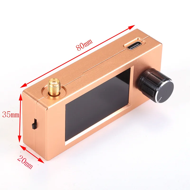 Golden metal case ATS MINI SI4732 Full Band DSP Radio, Pocket Receiver FM AM MW SW SSB, with Headphone Amplifier Hi-Z view 3