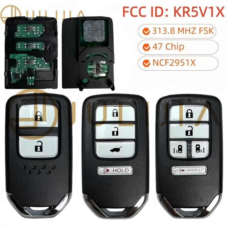 

JULIJIA для Honda ID47 чип удаленный автомобильный ключ 313,8 МГц CR-V 5-дверный EX Odyssey EX SE City Jazz Fit Civic Shuttle Vezel 72147-T5A-J01