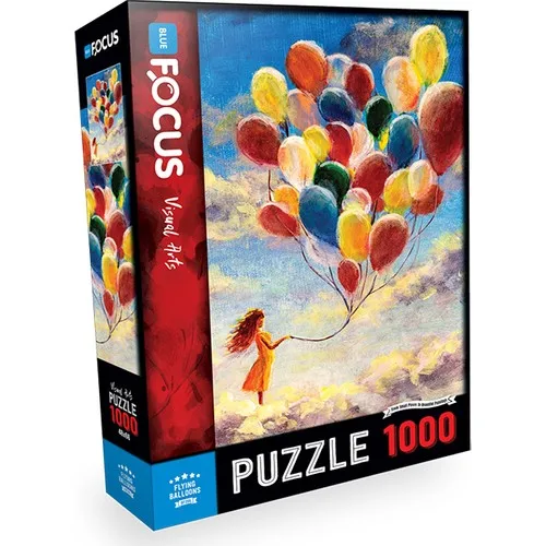 Blue Focus 1000 Piece Jigsaw Puzzle - Flyıng Balloons