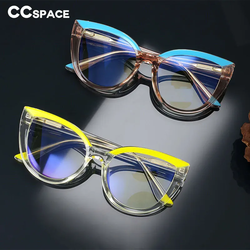 54637 TR90 Cat Eye Blue Light Blocking Women Glasses Radiation Protection Eyeglasses Real shooting Transparent Fashion Eyewear