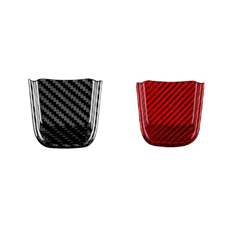 Real Hard Carbon Fiber Sticker For Fiat 500 Abarth 595 2020 2021 2022 2023 Car Steering Wheel Trim Accessories