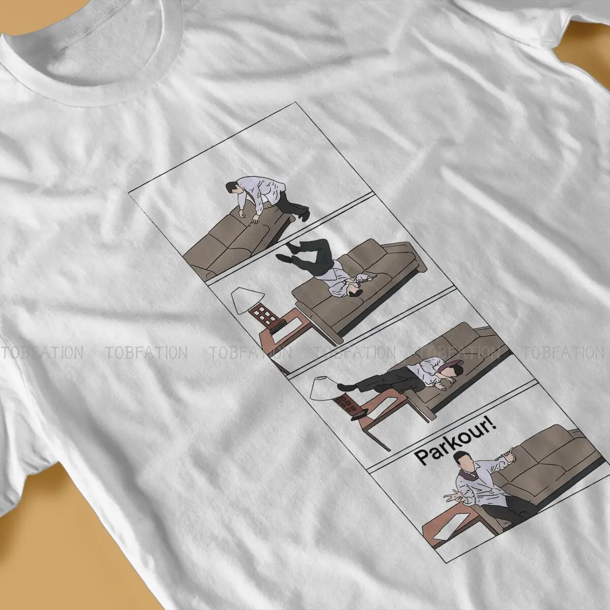 The Office  Casual TShirt Parkour Run Free Freerunning Creative Streetwear Comfortable T Shirt Men Short Sleeve Unique