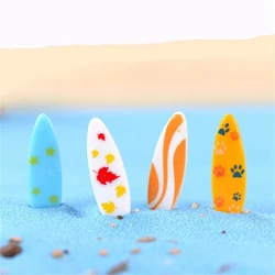 6PCS Mini Surfboard Scale Model Ornaments Dollhouse Miniature Beach Surfboard Simulation Models DIY Resin Crafts