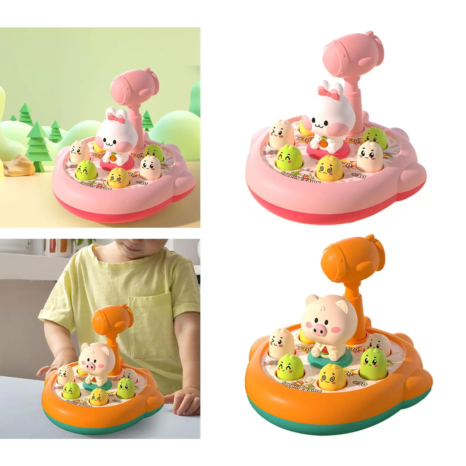 Whack Game - Jouet de développement taupe, jouet Montessori, jeu familial interactif,