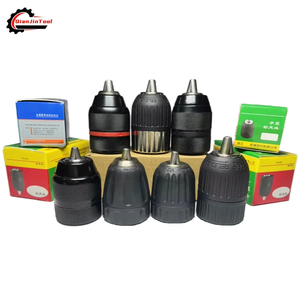 Drill Chuck 0.8-10 2-13mm 3/8-24 1/2-20 UNF Converter Self-Locking Keyless Quick Change Hex Shank SDS-Plus Square Socket Driver