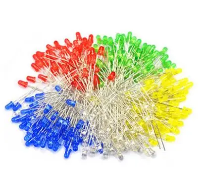 100PCS F3 F5 DIP LED Green Red Yellow Purple Blue Warm White Orange Super Bright 5MM 3MM High Quality Bead Light Emitting Diode