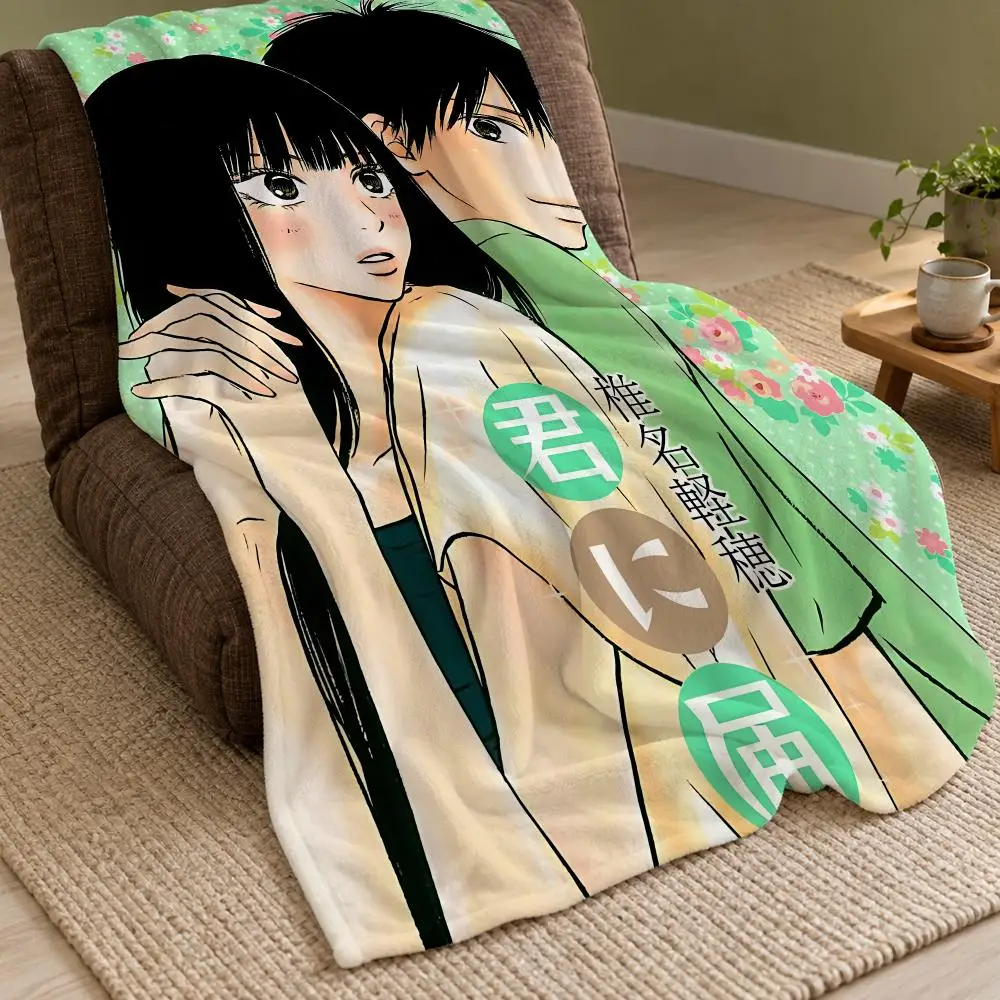 Classic Comics Kimi Ni Todoke Throw Double Sided Flannel Throw Blanket Soft Warm Washable Home Decor