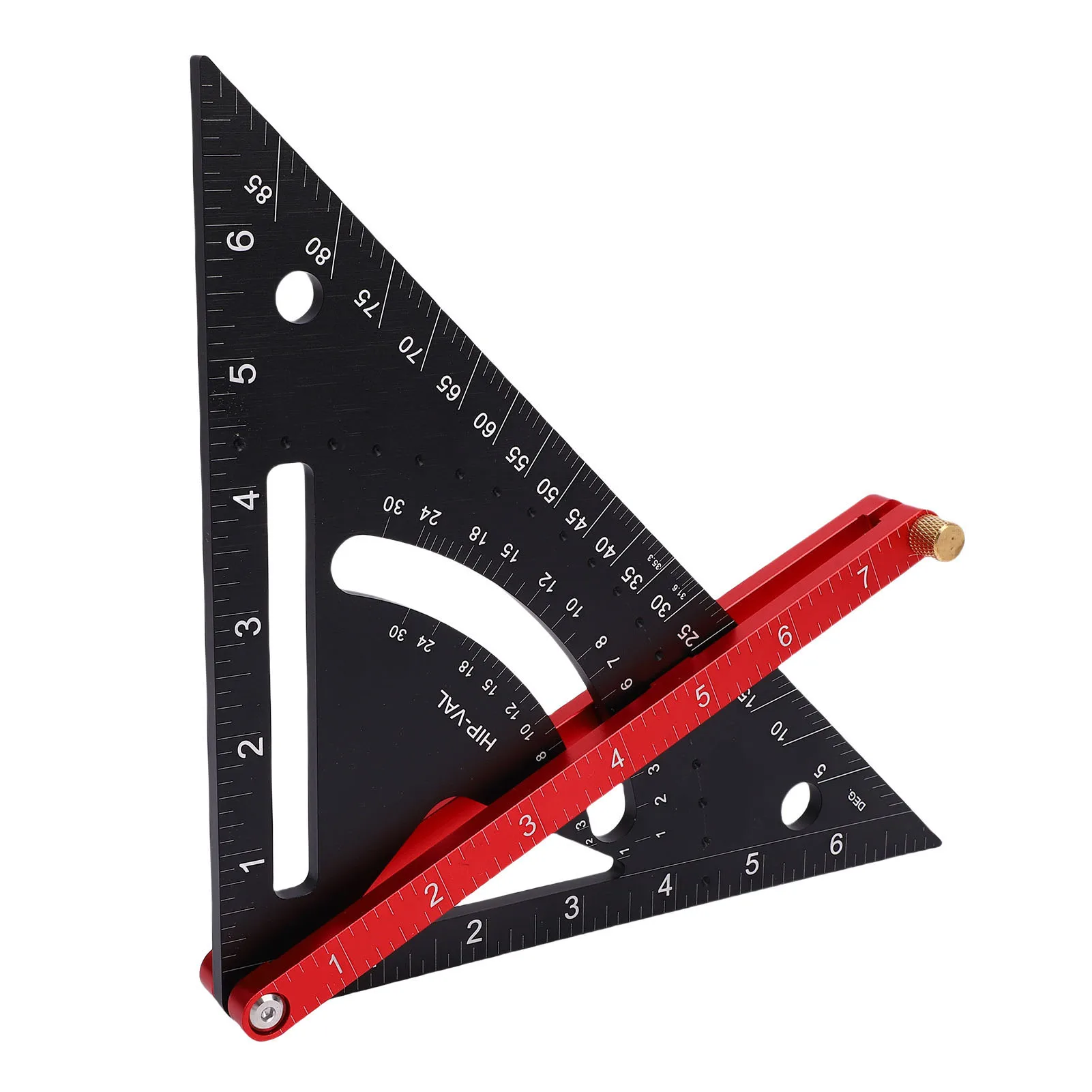 Varilla de localización ajustable bidireccional cuadrada de carpintero, escala de doble cara, regla de aleación de aluminio multifuncional para Woo