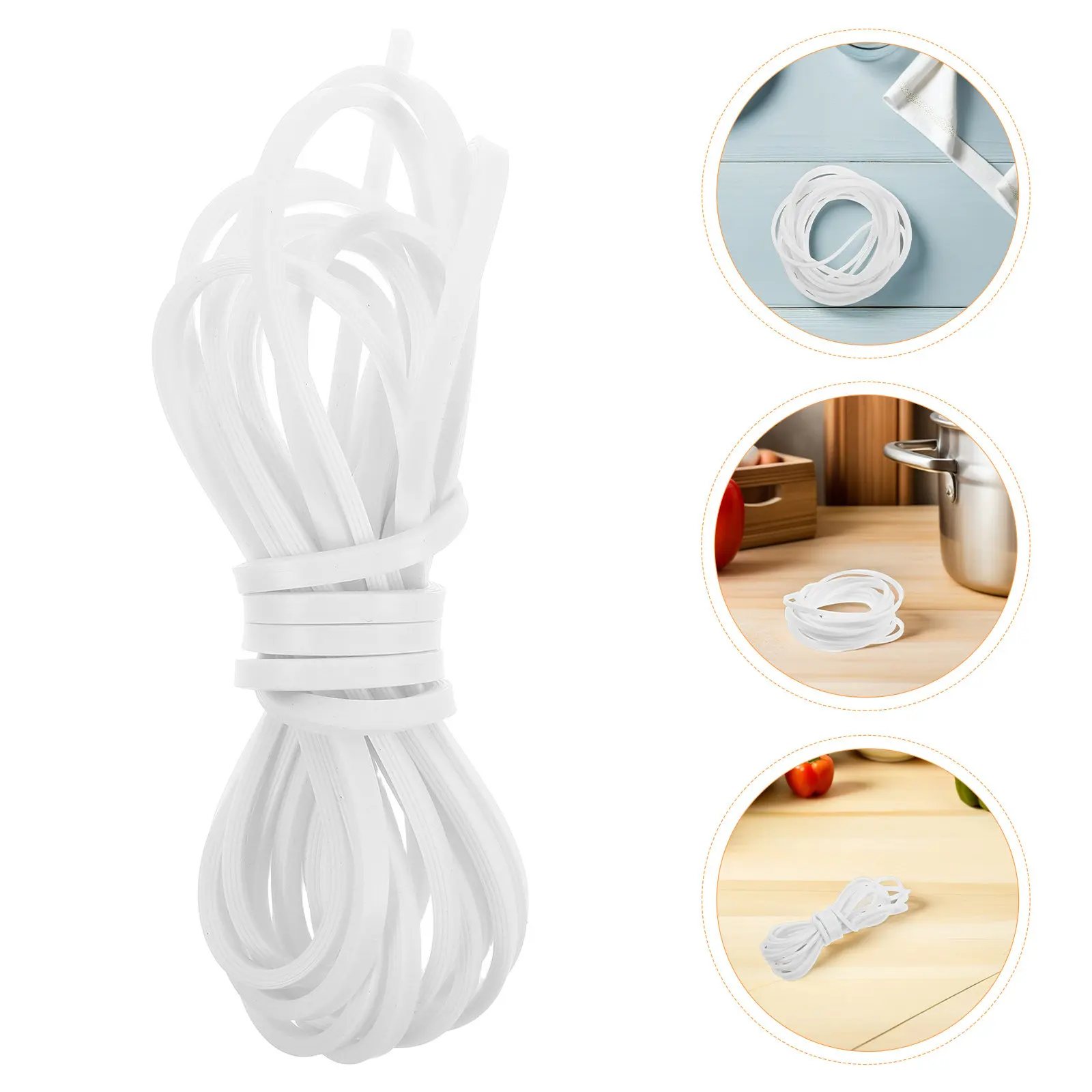 5M Silicone Sealing Gasket Strips for Food Storage Containers Bento Box Lids Airtight Leak Proof Freshness Retaining Ring