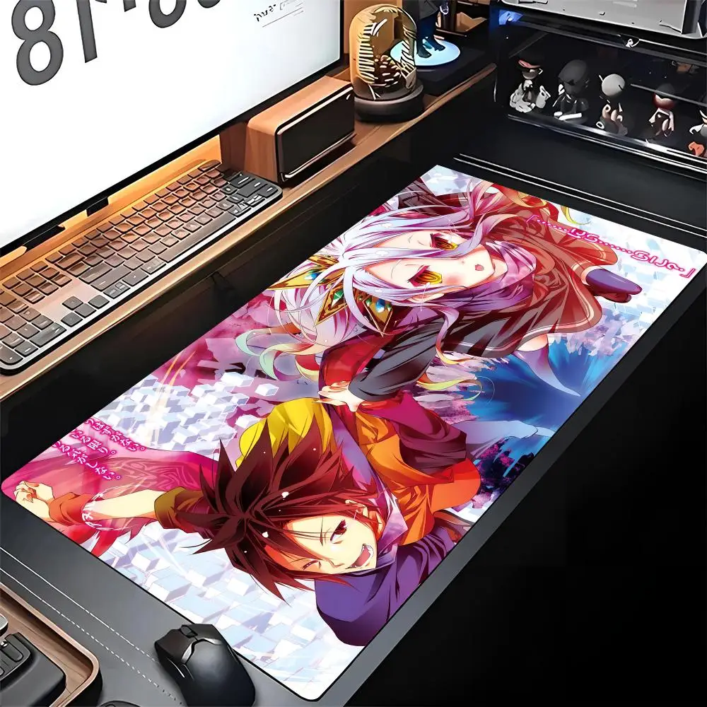 

No Game No Life Mouse Pad Edge Big Gaming Locking Computer Gamer Large Rubber Art Mousepad Laptop Simple Desk Mat