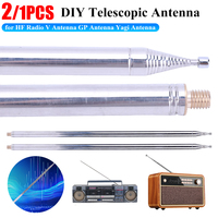 5.6M Stainless Steel Telescopic Whips M10 Thread Replacement Antenna Aerial DIY for HF Radio V Antenna GP Antenna Yagi Antenna