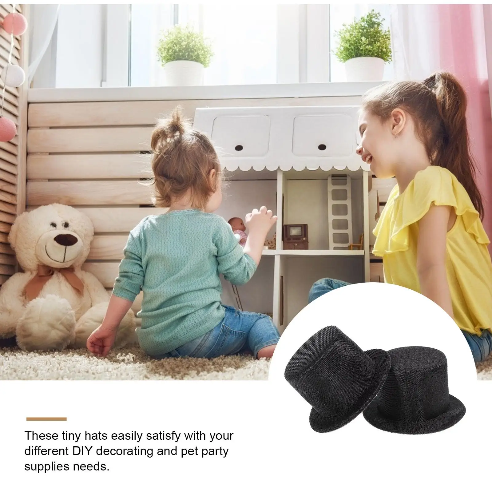 

2 Pcs Mini Hat My Life Accessories Tops Hats for Crafts Toys Decorate Snowman Cloth Tiny Baby Kids