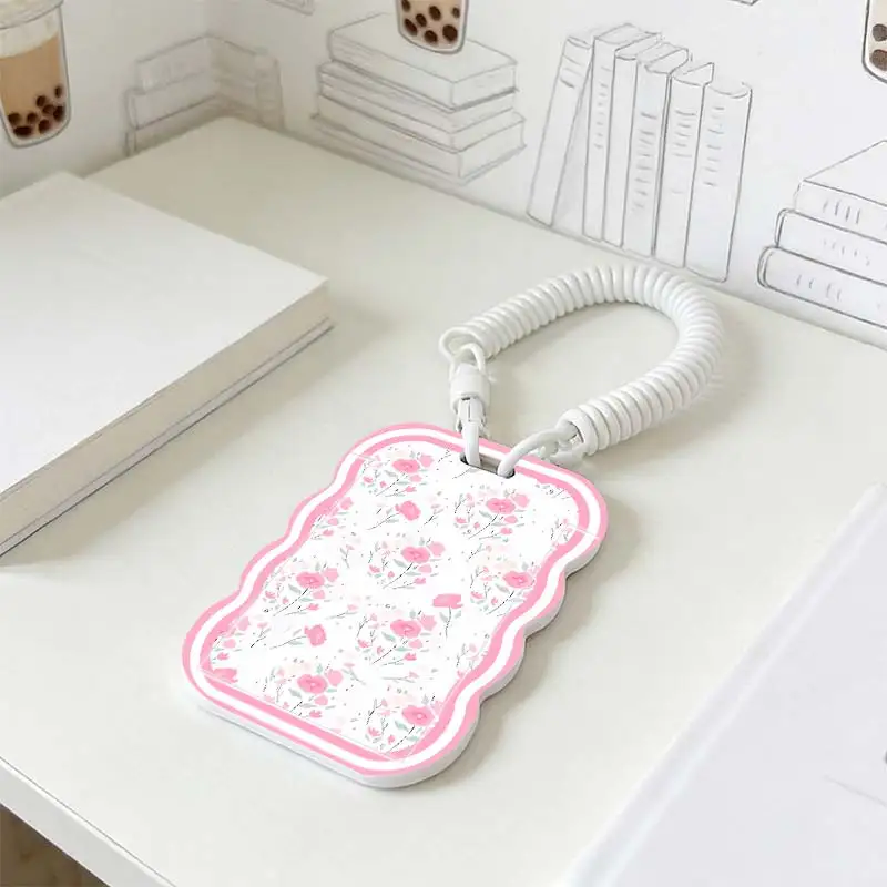 Card Protective Case for Kpop Photocard Holder Stretchable Spring Cord Student Bus/Meal Card Protection Case Photo Protector