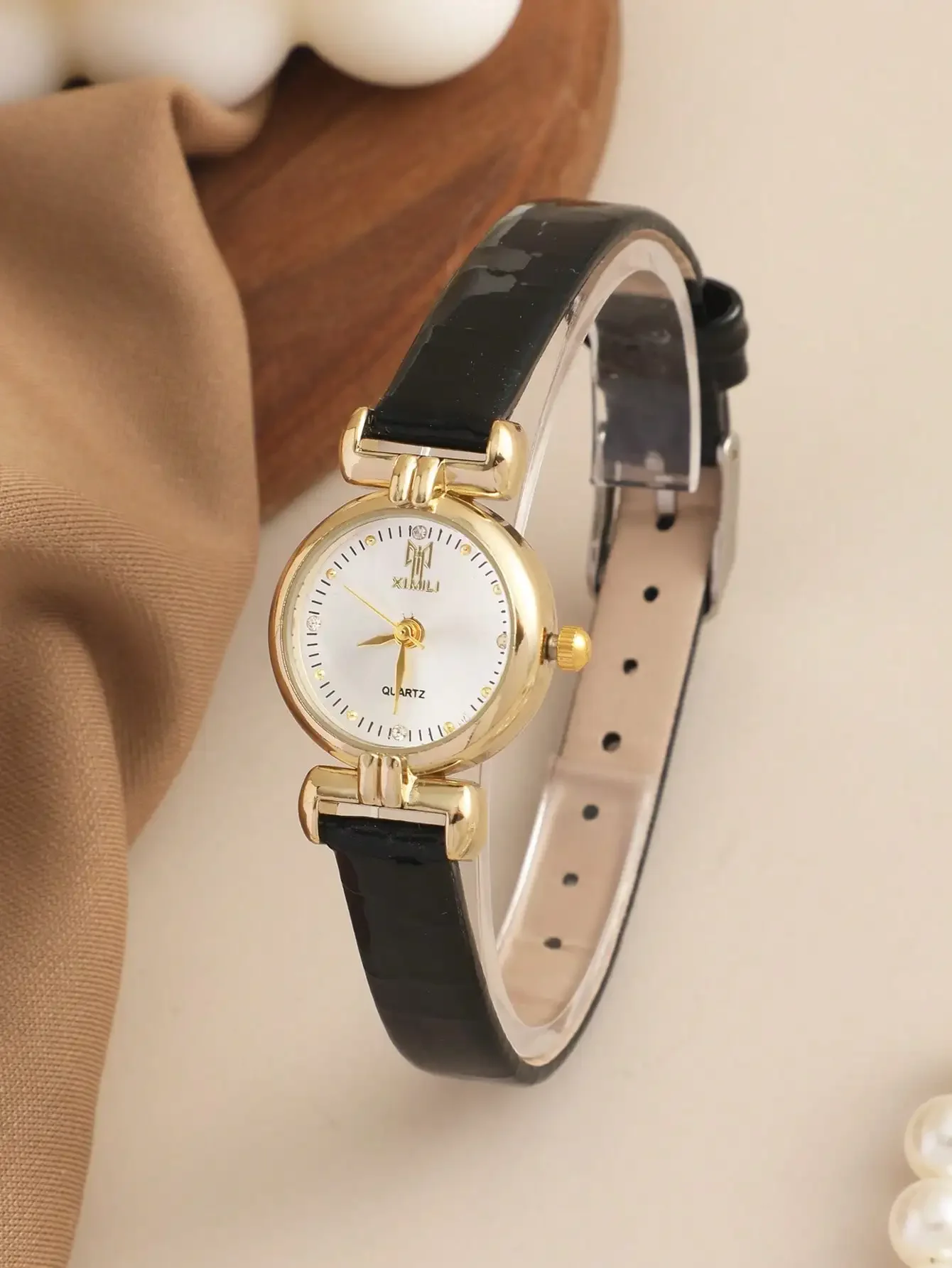 Quartz Watch Women PU Leather Thin Strap Wristwatch Ladies Watches Solid Color Fashion Women Gift Watch Relojes Para Mujer