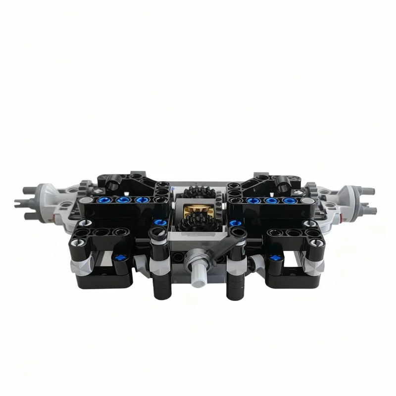 138pcs MOC 6-link Live Rear Axle Suspension Technical Model Building Blocks Construction Education Art Brick Birthday Display
