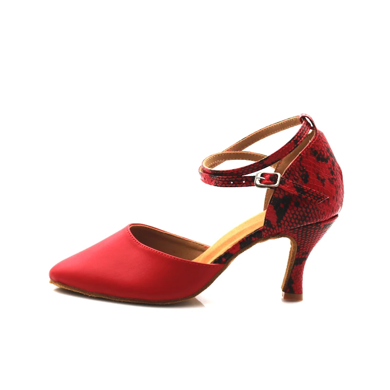 

2025 Professional Adult Women's Latin Dance Shoes 8.5CM High Heel Soft Samba Lumba Chacha Dance Shoes For Ballroom