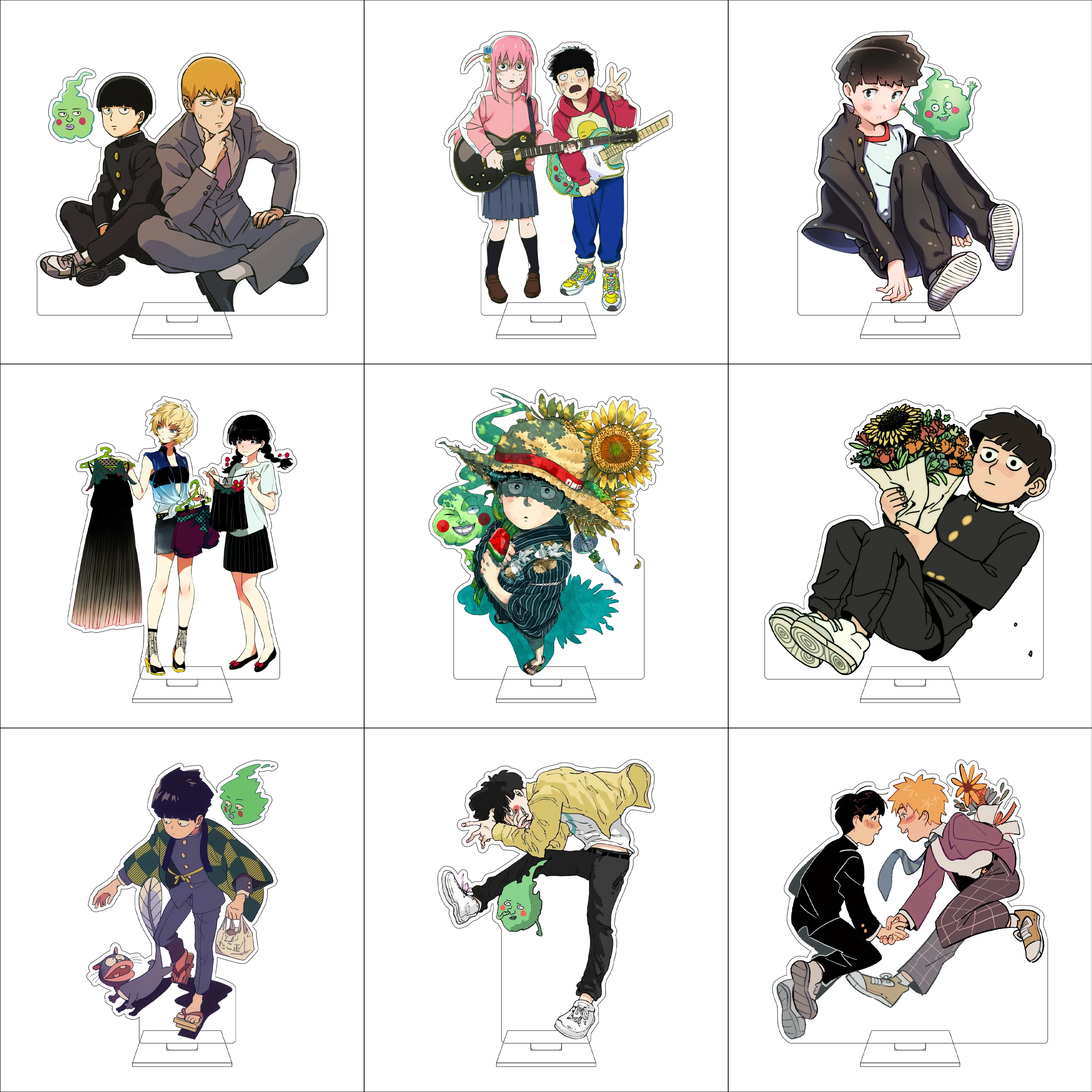 

16CM Anime Mob Psycho 100 Cosplay Acrylic Figure Stand Plate Prushka Nanachi Riko Reigen Arataka Kageyama Shigeo Ornaments Gifts