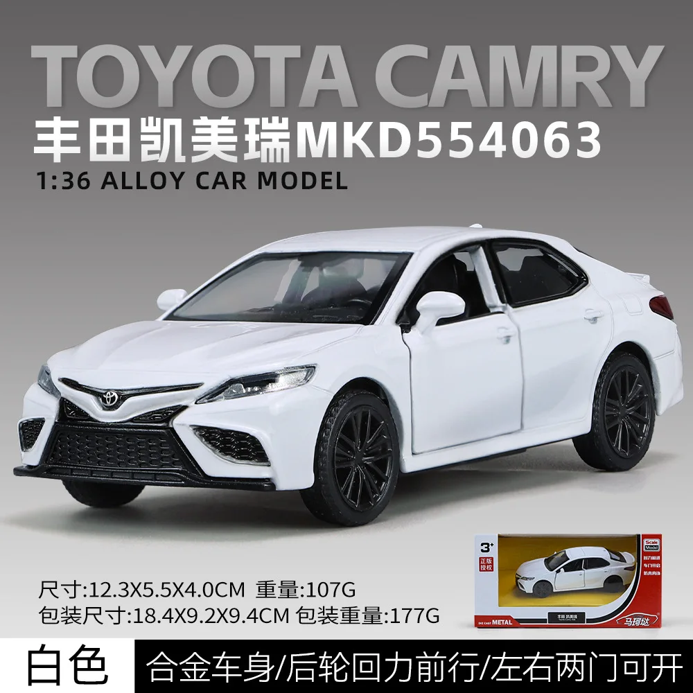 1:36 Toyota Camry Car Model Replica Diecast Vehicle Miniature Home Office Interior Decor Xmas Gift Kid Boy Toy D168