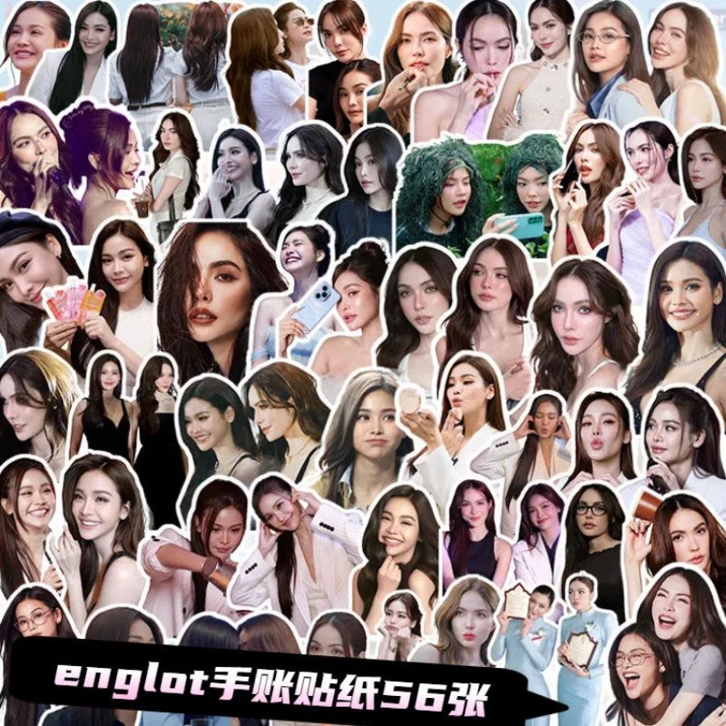 56PC/SET Englot Engfa Charlotte Poster Thai TV Petrichor The Series Drama Stills Hand Account Materials Pad Phone DIY Sticker