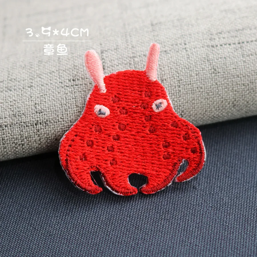 1 Pc Embroidered Cute Rare Animal Hedgehog Seal Sticker Iron On Dress Jacket Clothes Patch Garment Appliques DIY Accessories