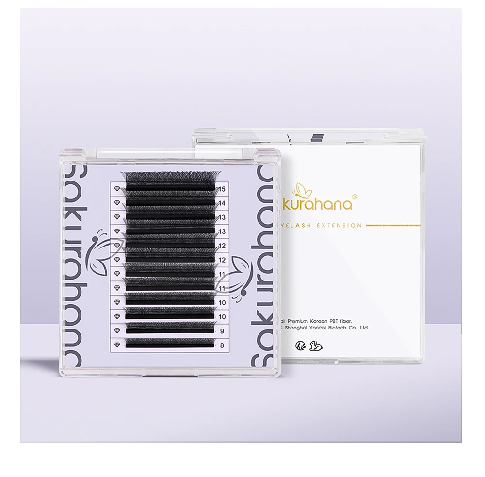 Sakurahana Camellia 3D 4D 5D W-förmige Volumen-Wimpernverlängerungen, natürliche, weiche, vorgefertigte Fächerwimpern, einzelne Wimpern – Detail 12