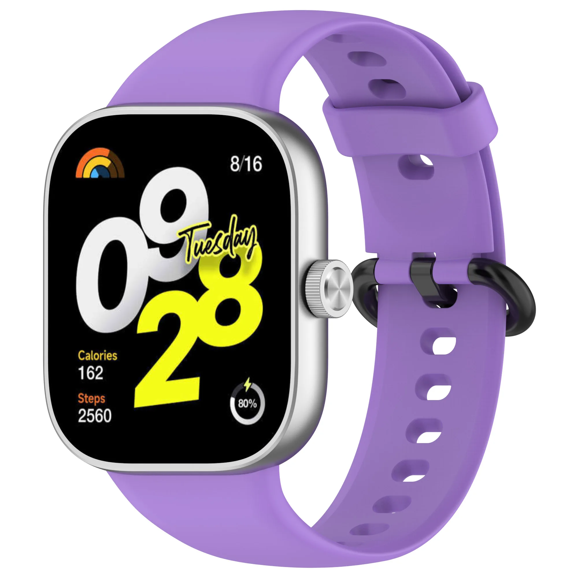 Pulseira de silicone para relógio Redmi 4, pulseira macia Smartwatch, fivela preta, pulseira impermeável, Xiaomi