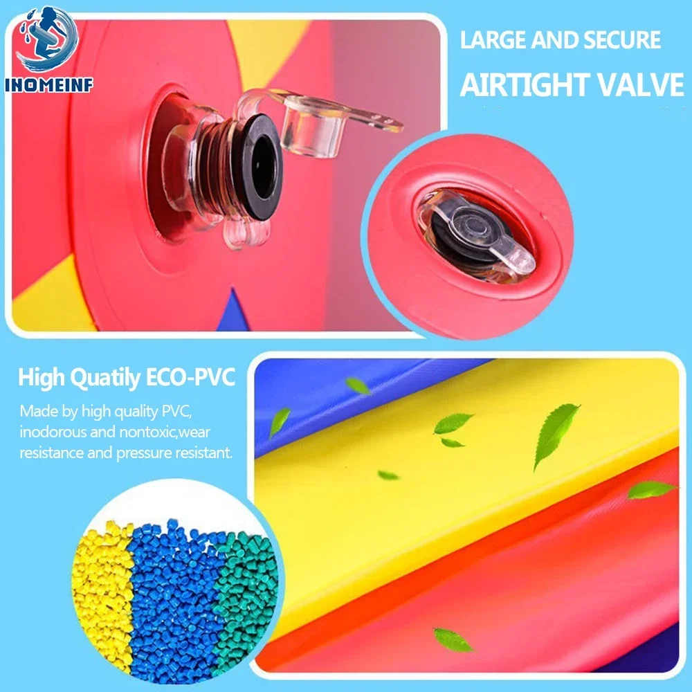 スイミングプール、カラフルなビーチのおもちゃ、屋外の楽しみ、夏休みのための巨大なインフレータブルバレーボール