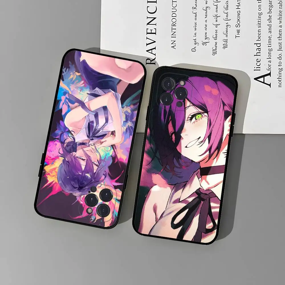 شعبية أنيمي C-Chainsaw M-Man R-Reze A-Arc جراب هاتف آيفون 16 15 14 13 12 11 17 برو ماكس البساطة عودة بولي TPU لينة