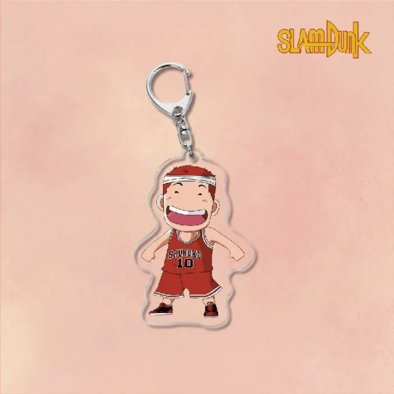 Slam Dunk Sakuragi Hanamichi Rukawa Kaede Anime Peripherals Creative Cartoon Acrylic Keychain School Bag Decoration Pendant Gift