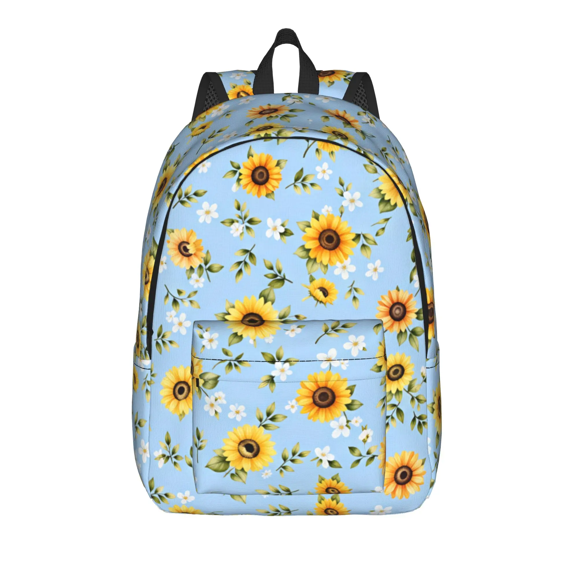 Watercolor Sunflower Meadow Backpack  Cycling Backpacks Teen Cool School Bags Designer Breathable Rucksack