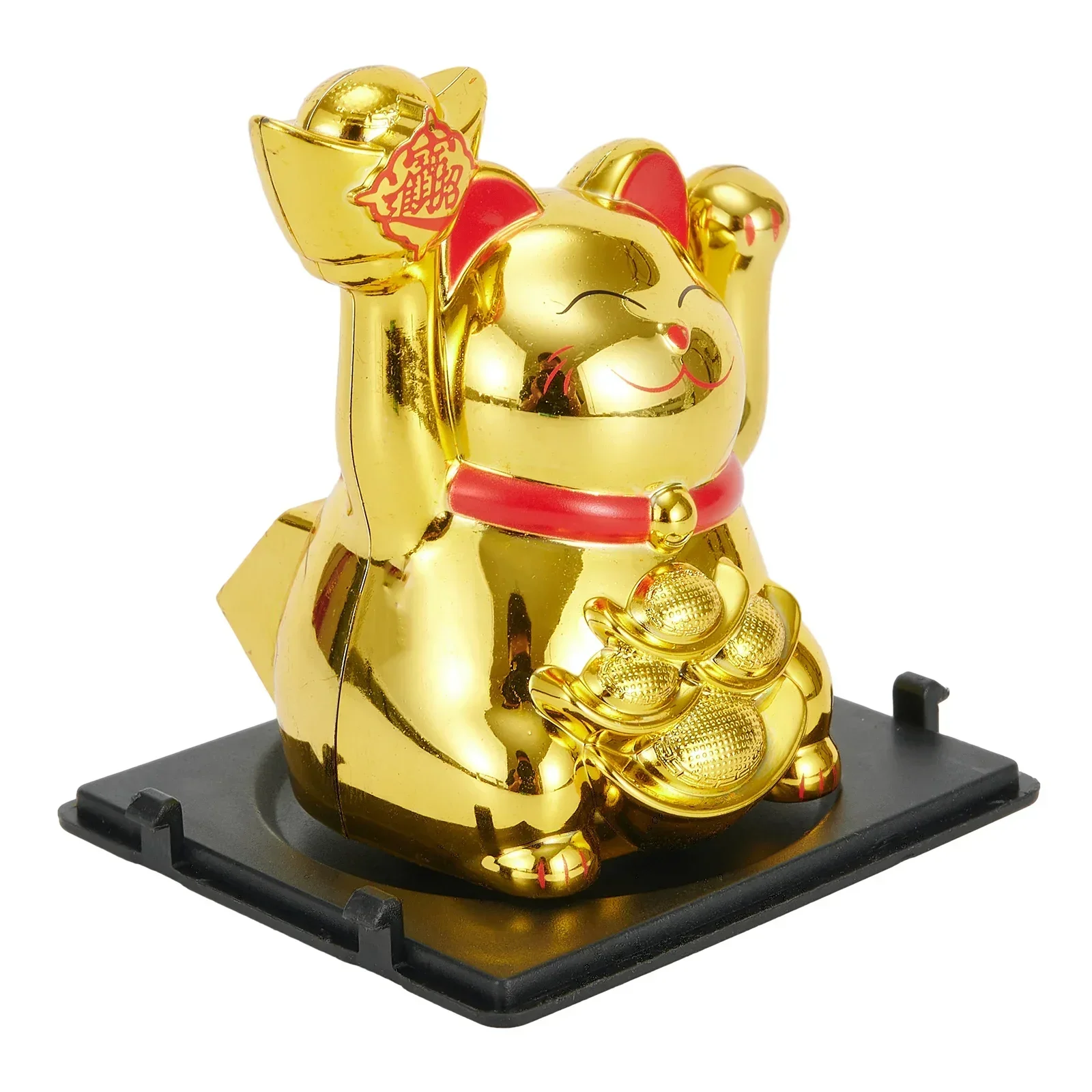 Solar Powered Automatic Waving Cat Beckoning Fortune Cat Lucky Cat For Office Decor Ornament Gift Home Decoration