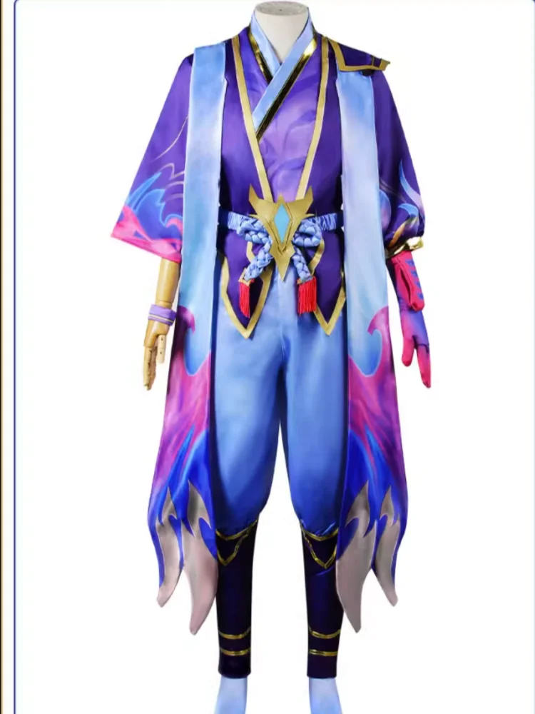 Master Yi Cosplay Suit Game LOL Anime the Wuju Bladesman Ancient Costume Role Play Clothing Halloween Party Uniform for Men