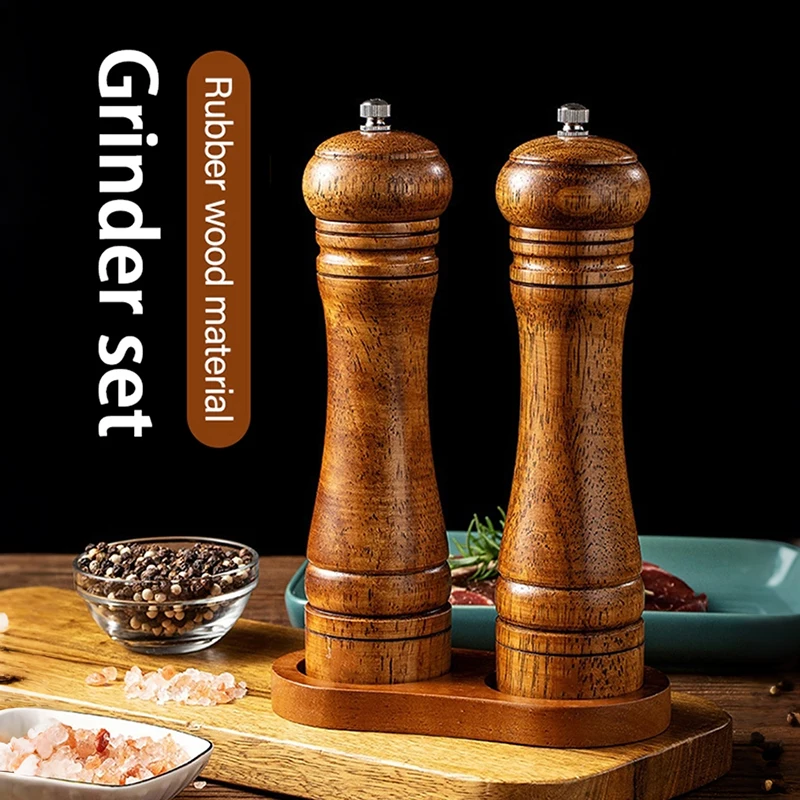 5/8/10 Inches Salt Pepper Mills with Adjustable Ceramic Manual Pepper Grinder Handheld Spice Grinder Kitchen Tools YMQ003