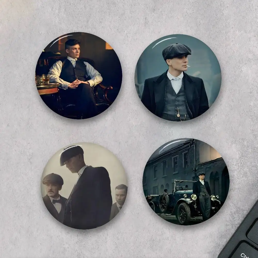 Peaky Blinders TV Play Soft Button Pin Round Metal Badge Lapel Pin Parts Gift Friends Kid Jewelry