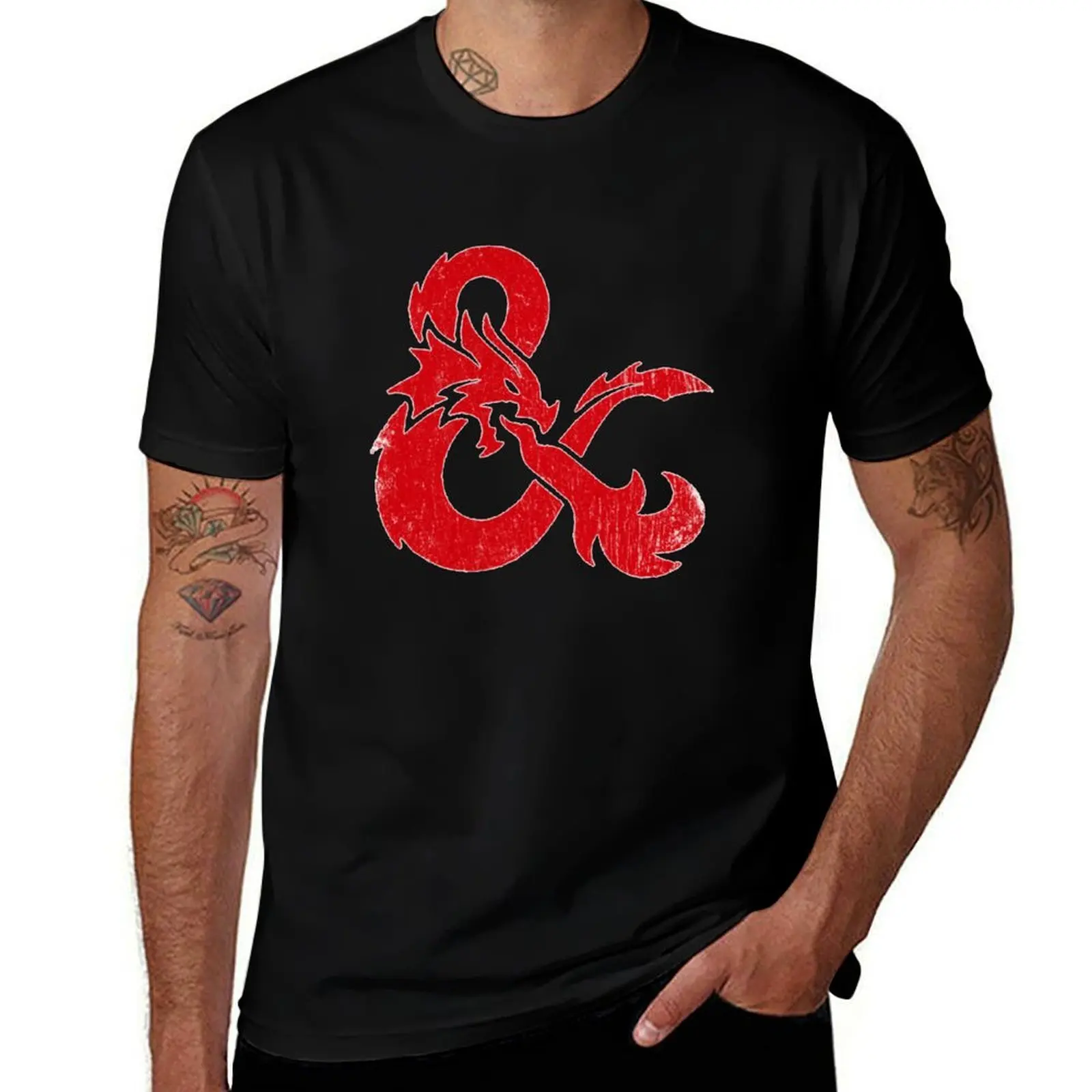 

DD-Vintage-logo-Dungeons-And-Dragons- T-Shirt Large Size Breathable Tee