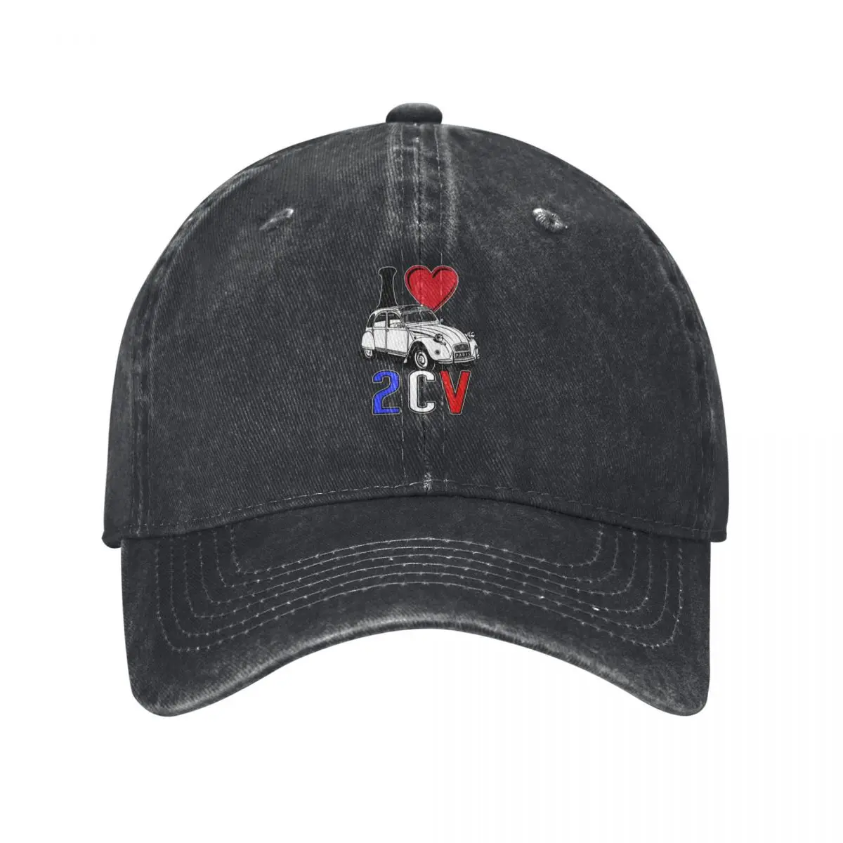 

I Love 2CV Baseball Cap black beach hat Luxury Cap Women Beach Fashion Men's