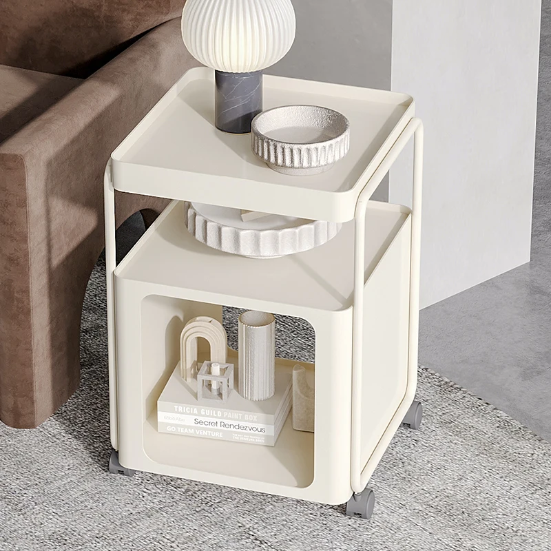 Modern End Table Wrought Iron Side Table for Sofa/Bed Multi-Functional Coffee Table Minimalist Living