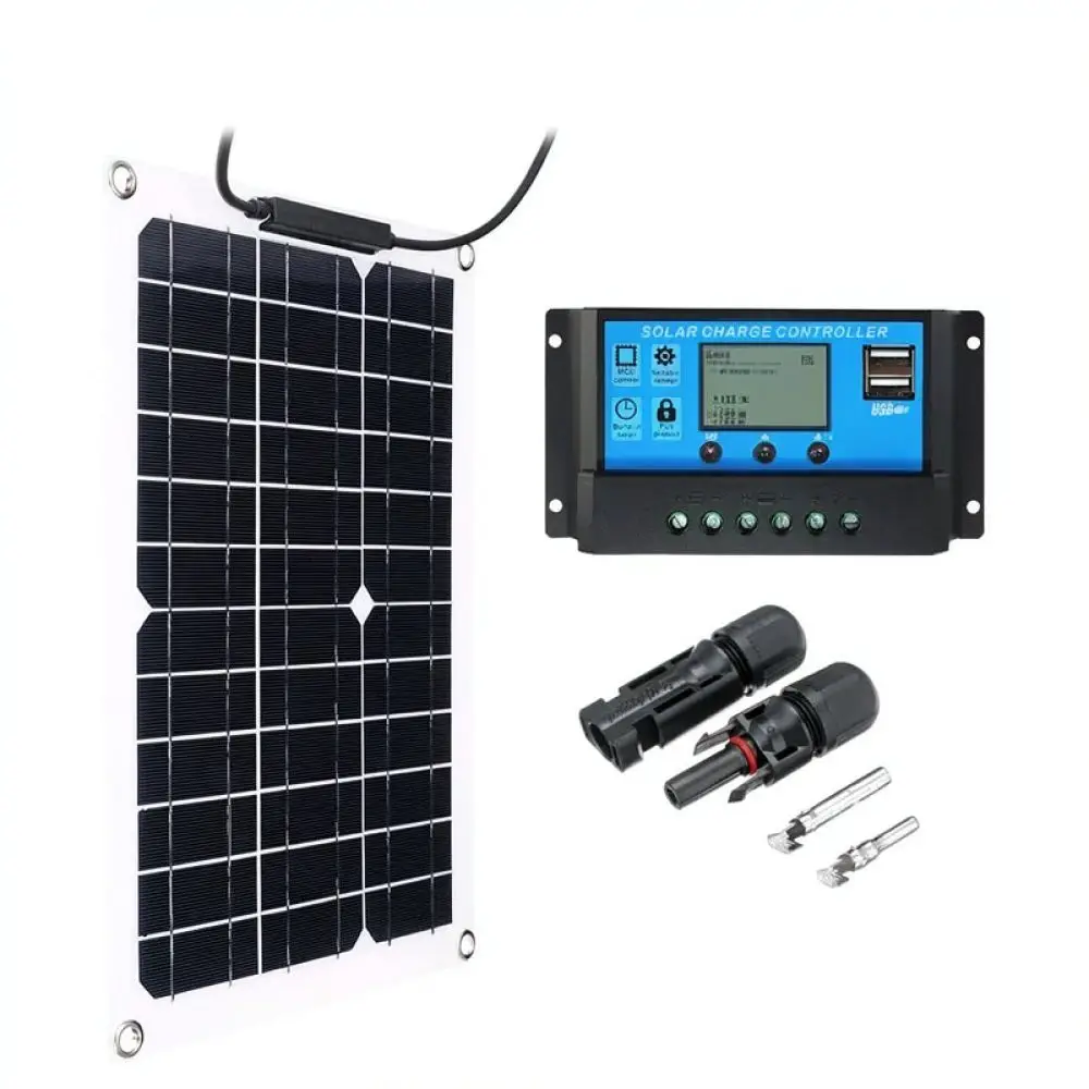 Flexible 15W Solar Power Panel 18V Module For Geekxinneng RV Camping Battery Charger With Efficient Power Controller