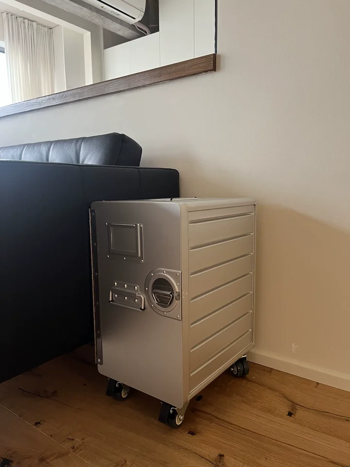 Large Aluminum Alloy Wheeled Aircraft Storage Box Industrial Wind Removable Drawer Storage Cabinet Locker