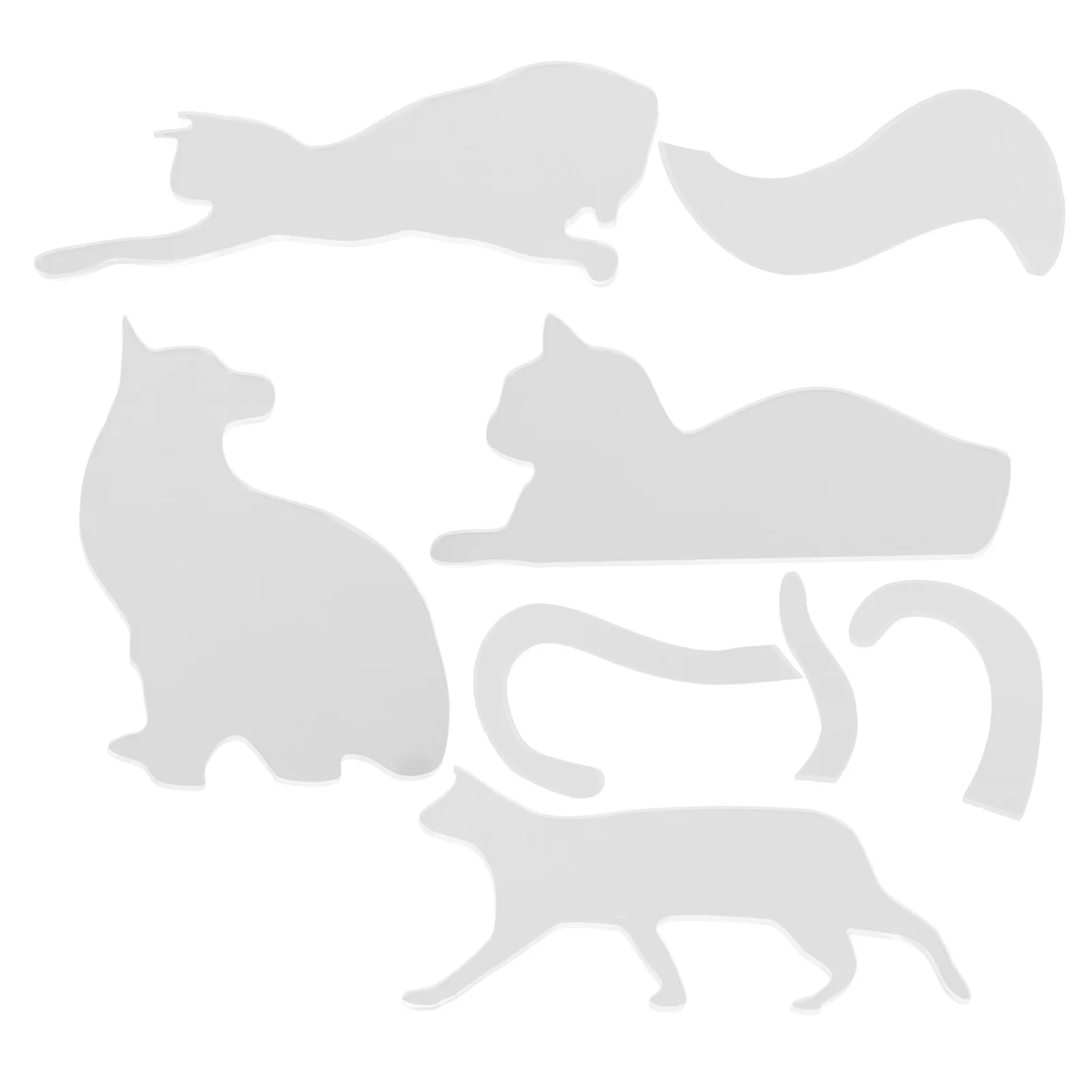 

1 set 1 Set Of Cat Template Ruler Clear Acrylic Shaped Quilting Templates For Diy Sewing Crafts Clothing Quilting Flower Pattern