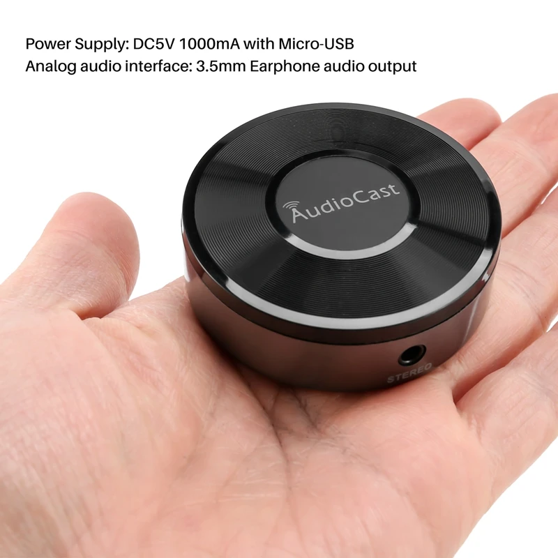 مهايئ Airplay من وت-أوديوكاست M5 DLNA ، واي فاي لاسلكي ، غاسل صوت موسيقي ، جهاز استقبال ، مكبر صوت لتيارات غرف متعددة