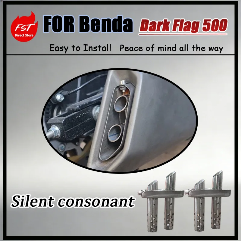 For Benda Dark Flag 500 Exhaust Silencing Component Dedicated Blade Exhaust Valve with Built-In Three-Way Catalytic Converter