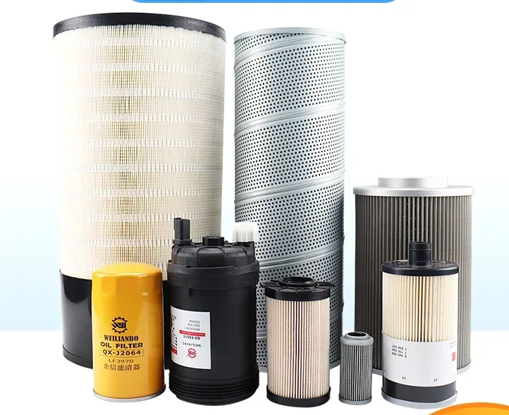 XCMG Excavator XE200DA/205DA Air Filter, Die-sel Filter, Oil Water Pilot Inlet and Return Filter Cartridge