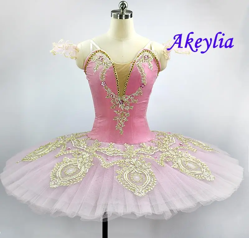 

Velvet Pink fairy Doll tutu girls professional pancake tutu costume for women platter performance ballerina tutu adult JN9202