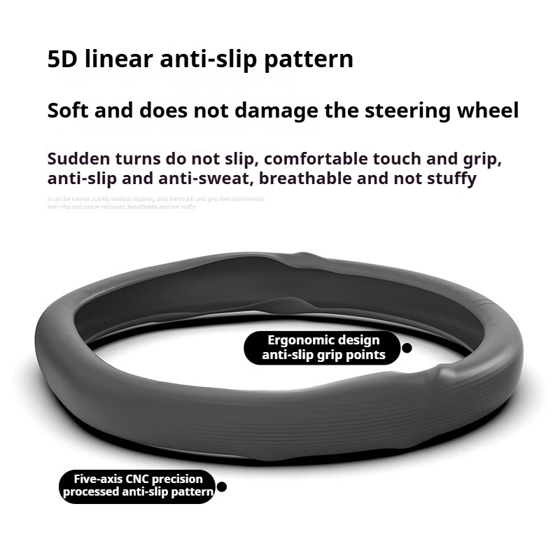 For Tesla Model 3 Highland Y Juniper YL Silicone Elastic Steering Wheel Cover Anti-slip Protector Car Interior Decor Accessories