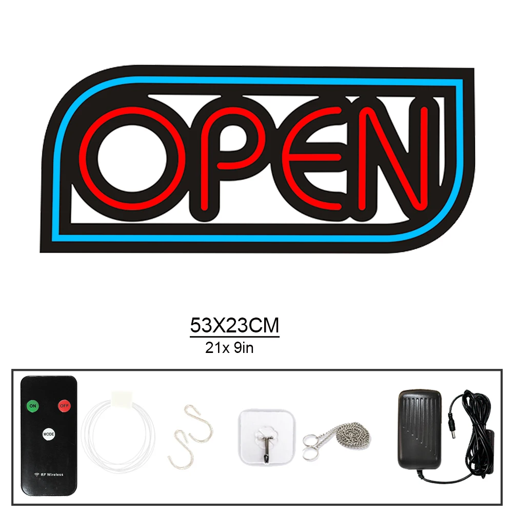 Wholesale OPEN Neon Light Sign For Store Shopping Mall Club Bar Decoration Blue Red Color Light Club KTV